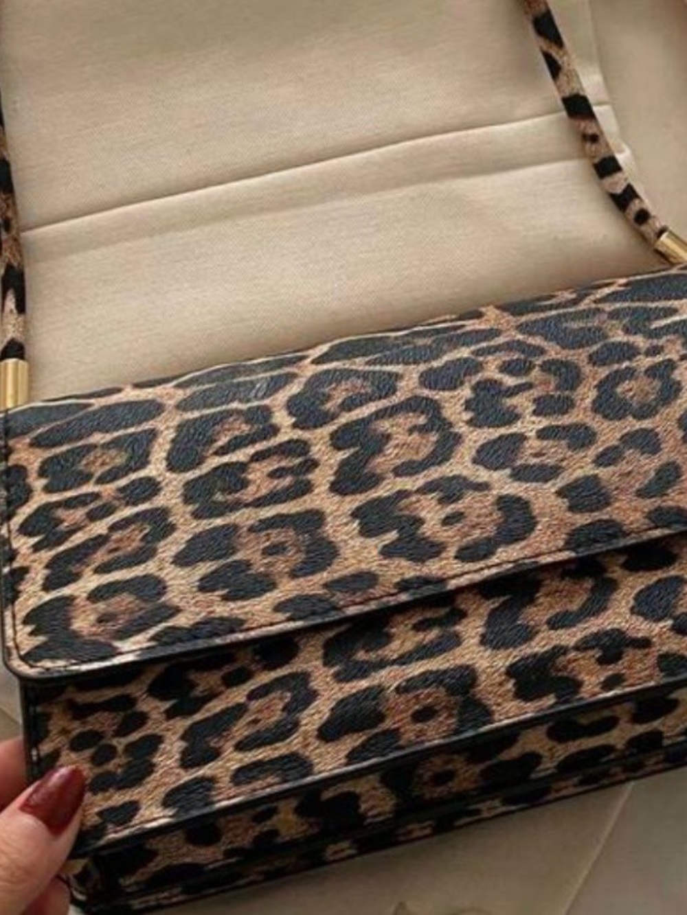 Leopard Print purse - Brown/Black